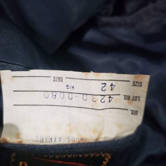 VTG Cartier Collection Suit Jacket Mens Navy 42 Pinstripe Botany 500 Roos Atkins - Picture 11 of 16